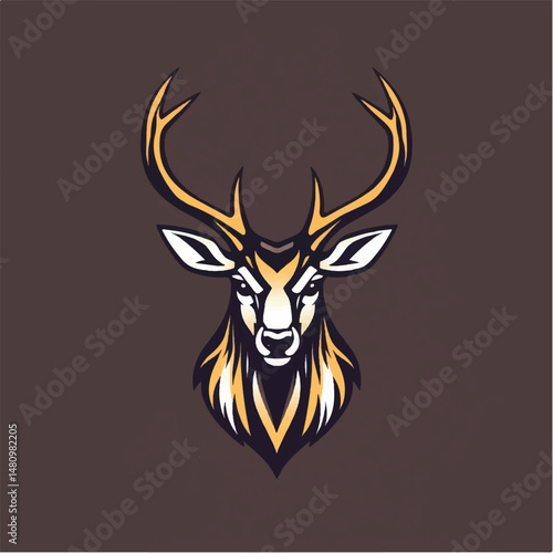 Wallpaper Mural Deer logo design. Minimalistic Deer symbol for logo design. Deer head. Vector illustration.  Torontodigital.ca
