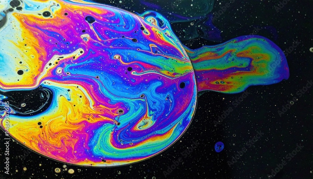 Fototapeta premium Abstract Colorful Oil Slick Pattern