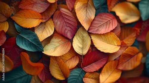 Wallpaper Mural Texture details of flat-layed leaves Torontodigital.ca