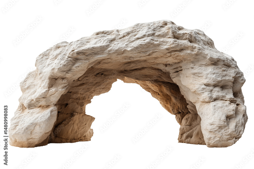 Rock arch isolated on white background