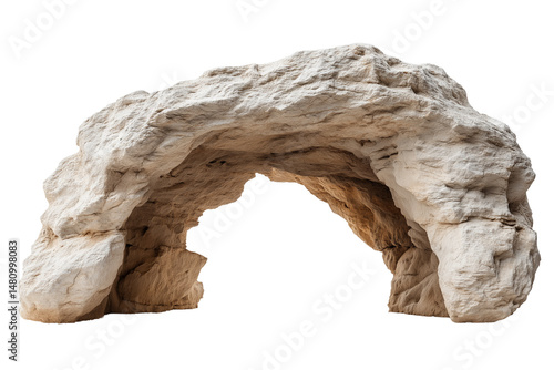 Obraz na płótnie Rock arch isolated on white background w salonie