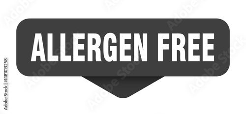 allergen free sticker. allergen free sign on transparent background