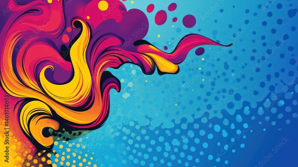 Fototapeta premium Abstract swirling colorful background design