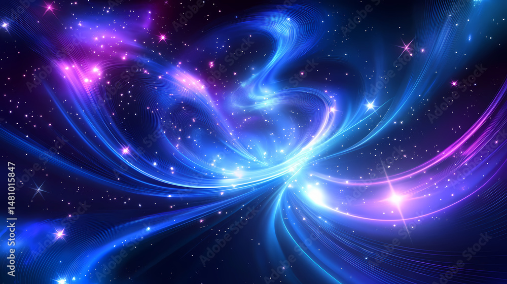 Obraz premium amazing blue galaxy