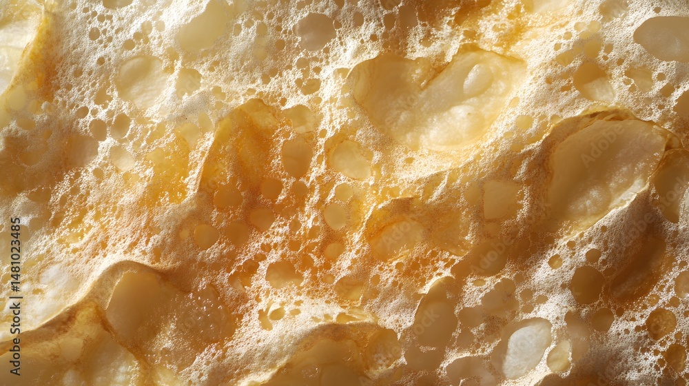 crispy potato chips, golden brown surface with bubbly texture