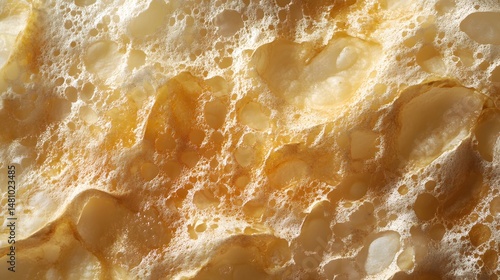 Obraz na płótnie crispy potato chips, golden brown surface with bubbly texture w salonie