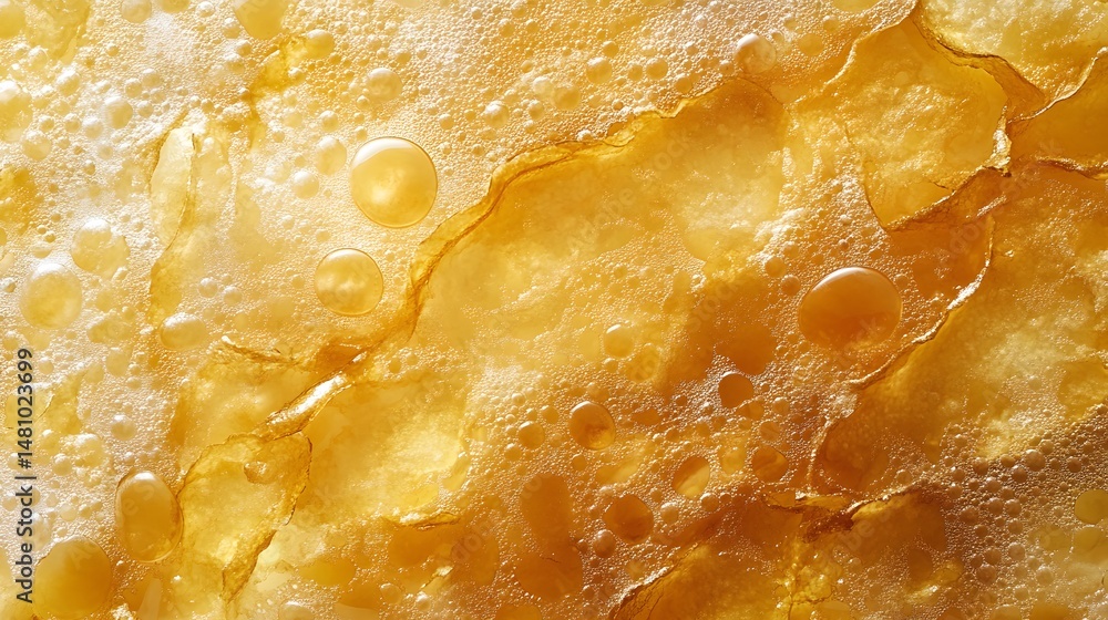 crispy potato chips, golden brown surface with bubbly texture