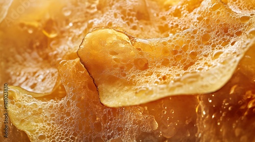 Obraz na płótnie crispy potato chips, golden brown surface with bubbly texture w salonie