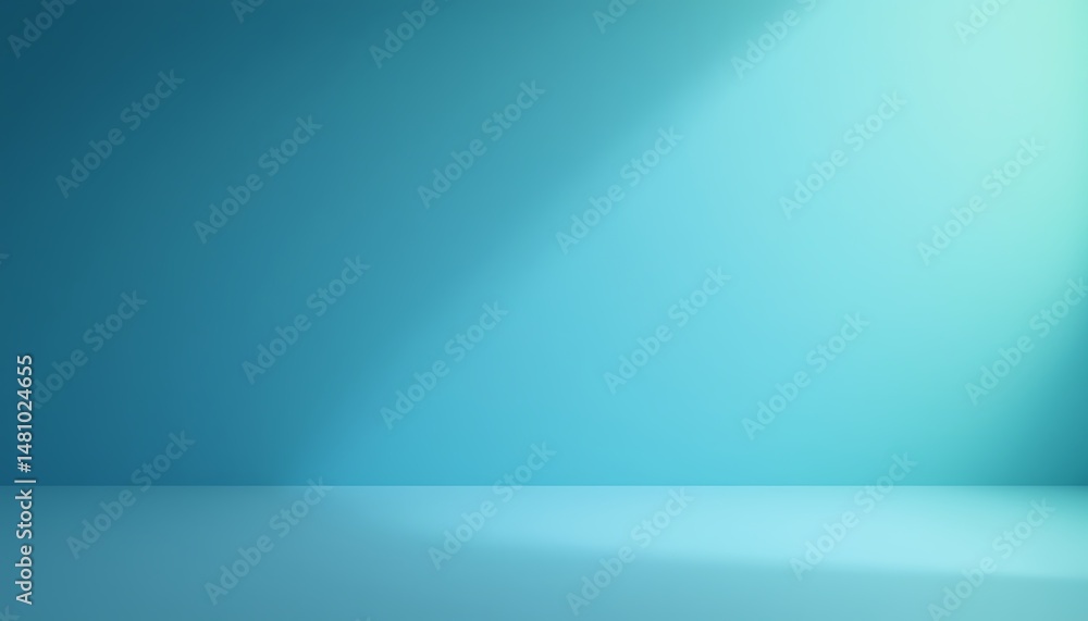 Obraz premium Minimalist blue background with soft lighting.