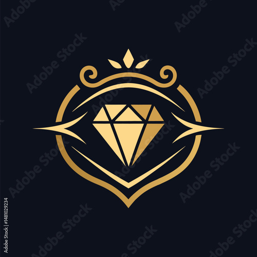 Elegant Diamond Jewelry Logo Design