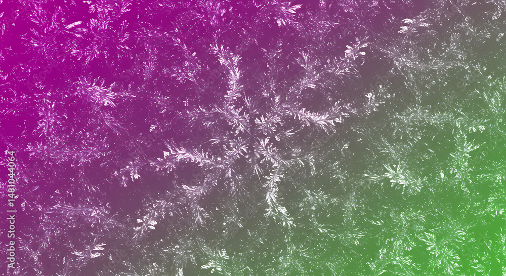 Fototapeta premium Abstract Magenta Green Gradient with Frost-Like Crystalline Pattern