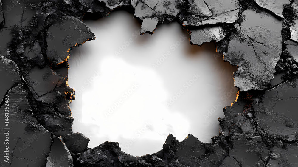 Obraz premium burn paper hole