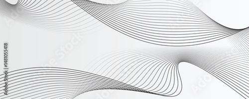 Abstract vector background with black wavy lines. EPS10