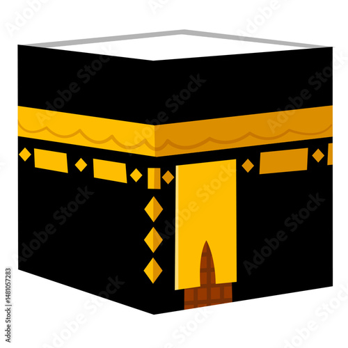 Kaaba Vector Design. Kaaba Mecca Design Vector