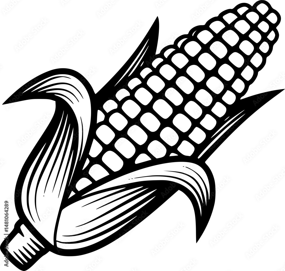 Obraz premium Corn Design Illustration vector eps format , suitable for your design needs, logo, illustration, animation, etc. 