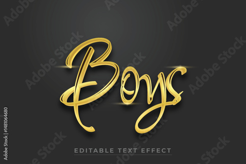 Boys Or texte effet