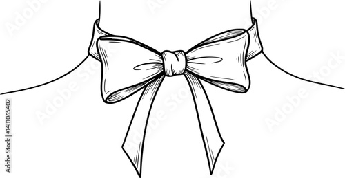 doodle sketch of bow tie

