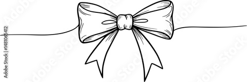 doodle sketch of bow tie
