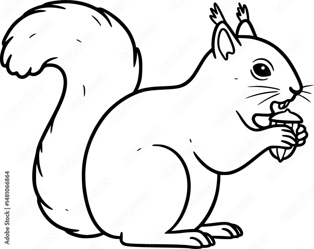 Silhouette of a squirrel eating a nut
Silhouette of a squirrel eating a nut