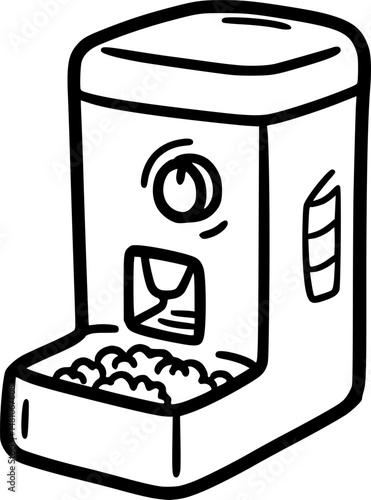 automatic pet feeder icon sign vector
