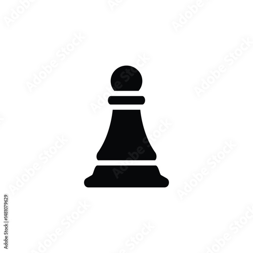 pawn chess solid icon vector design good for web or mobile app