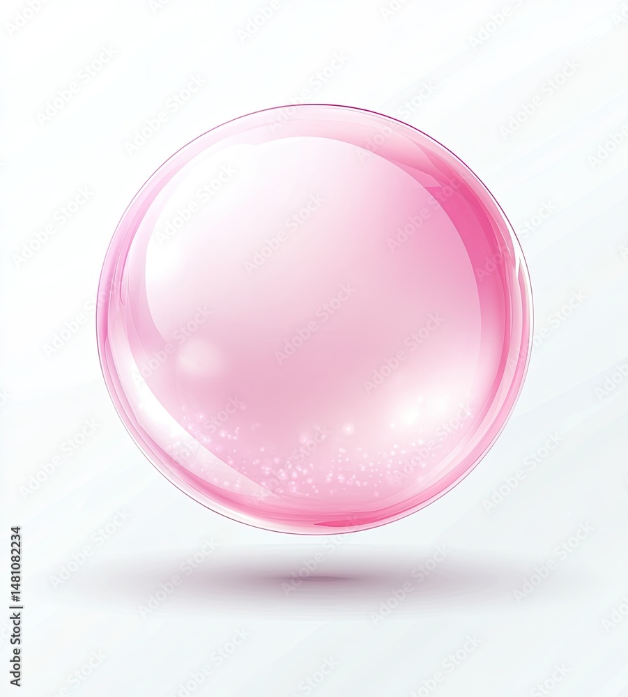 Obraz premium Pink sphere of glowing, translucent perfection