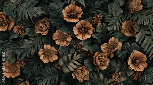 Vibrant Orange Poppy Flower Surrounded by Lush Green Leaves