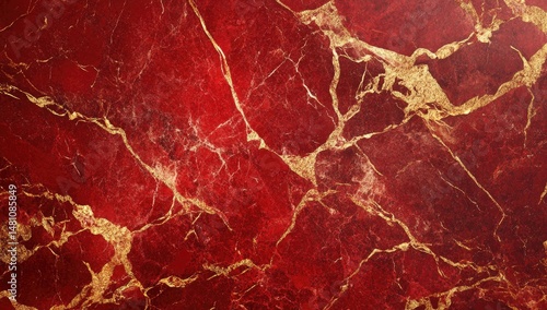 Red marble with gold veins