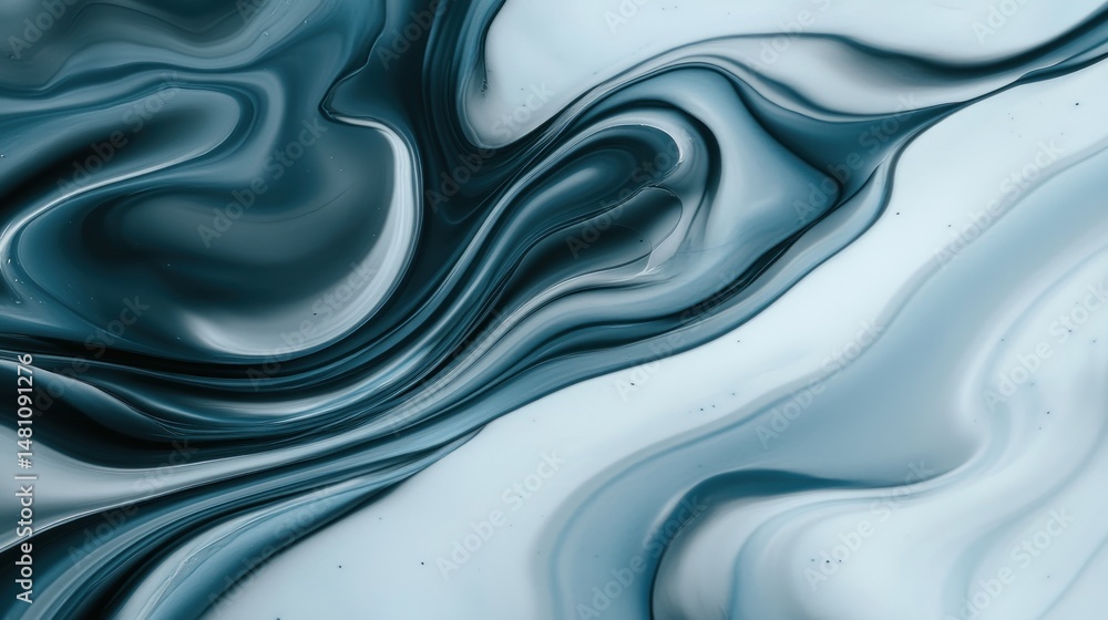 Abstract design of swirling teal and white colors. Abstract design of swirling teal and white colors.