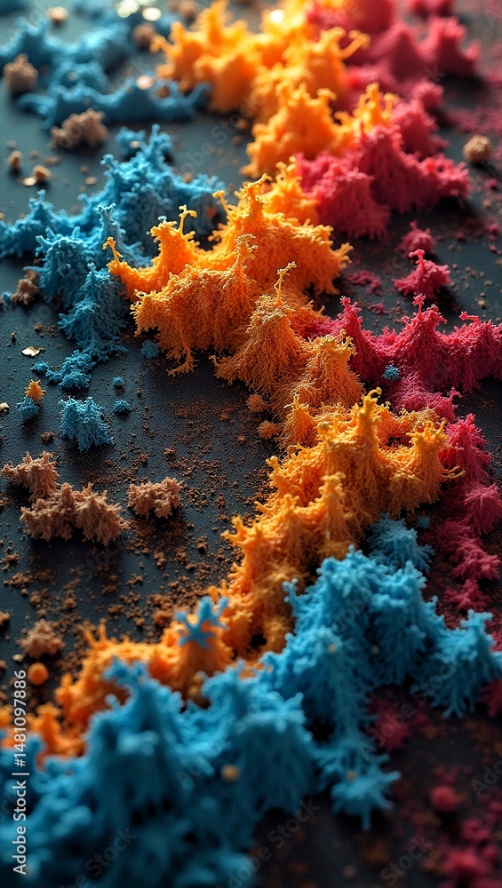 Naklejka premium red and yellow coral