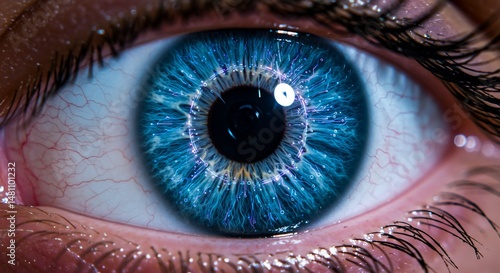 Augmented Blue Eye Cybernetic Vision of Tomorrow