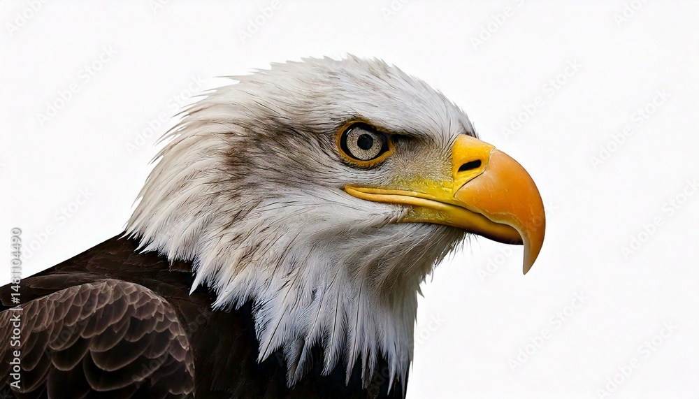 Obraz premium North American Bald Eagle on white background