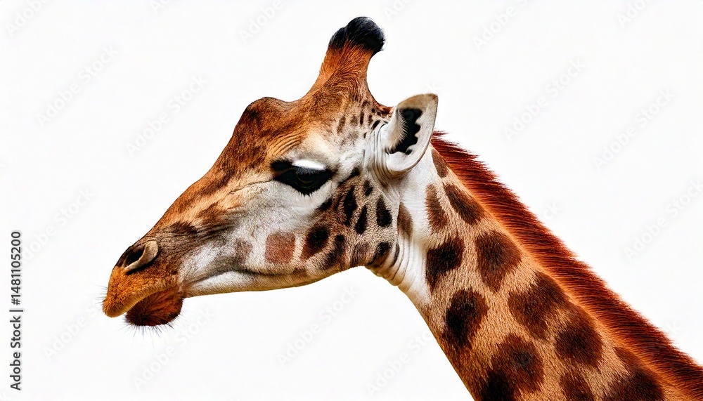 Obraz premium giraffe isolated on white background.