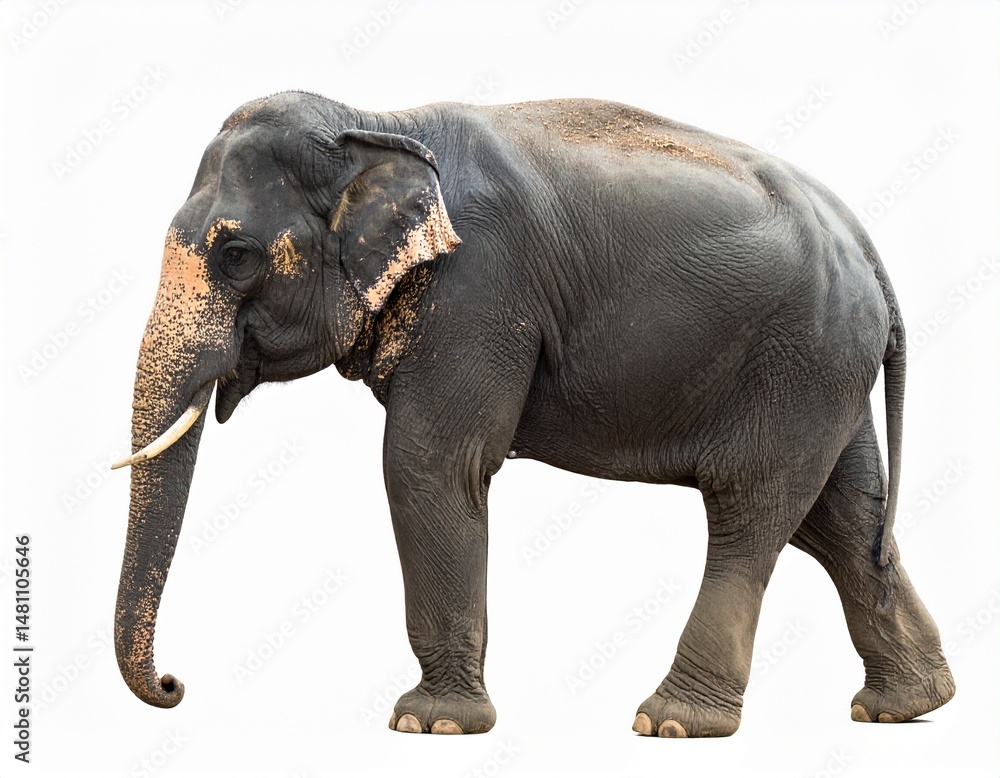 Obraz premium elephant isolated on white background.