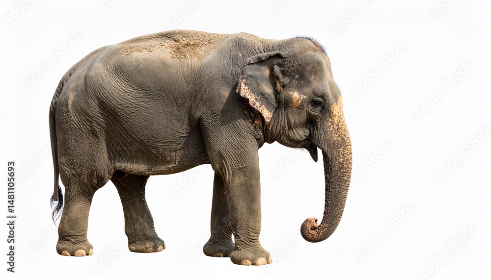 Obraz premium elephant isolated on white background.