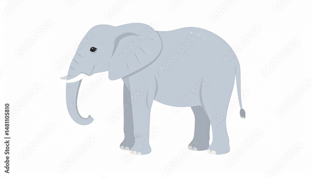 Fototapeta premium elephant isolated on white background.