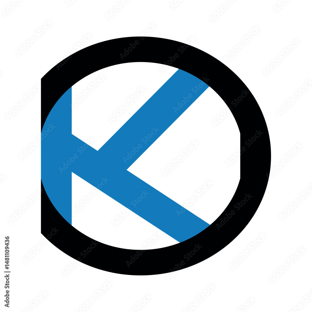 Ok letter logo. Ok letter logo.