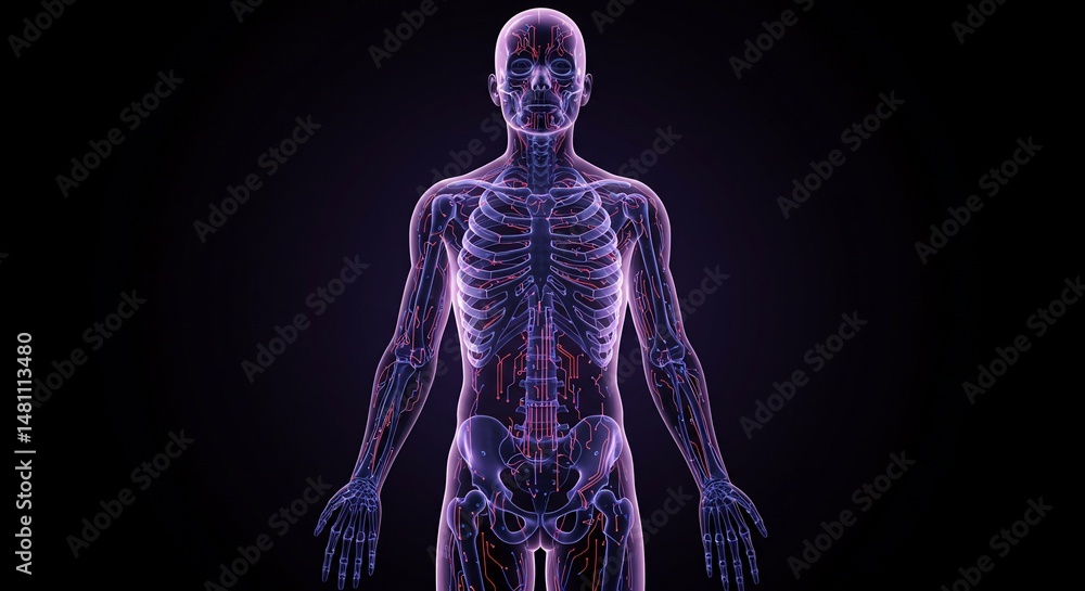 Digital anatomy displaying human form Digital anatomy displaying human form