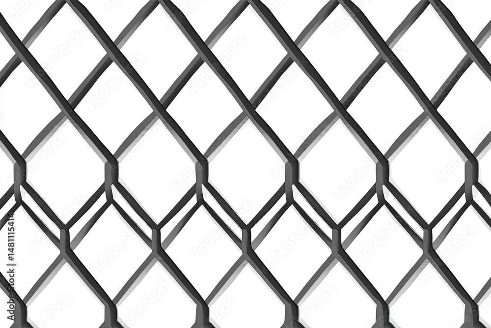 Naklejka premium Metal mesh fence pattern