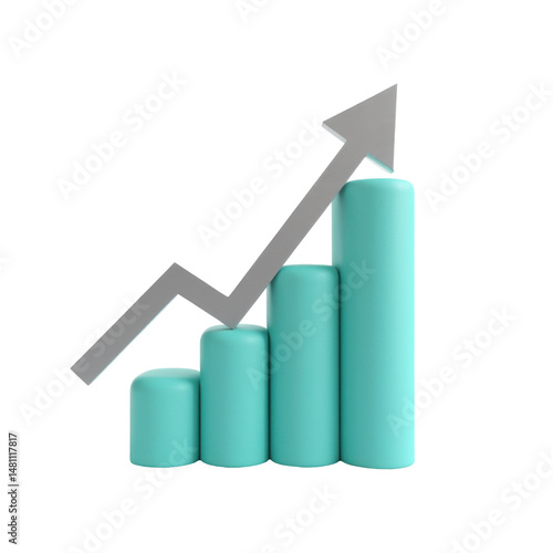 Free Download Business growth metrics clean minimalist chart with rising arrow visualization - GFXLoad