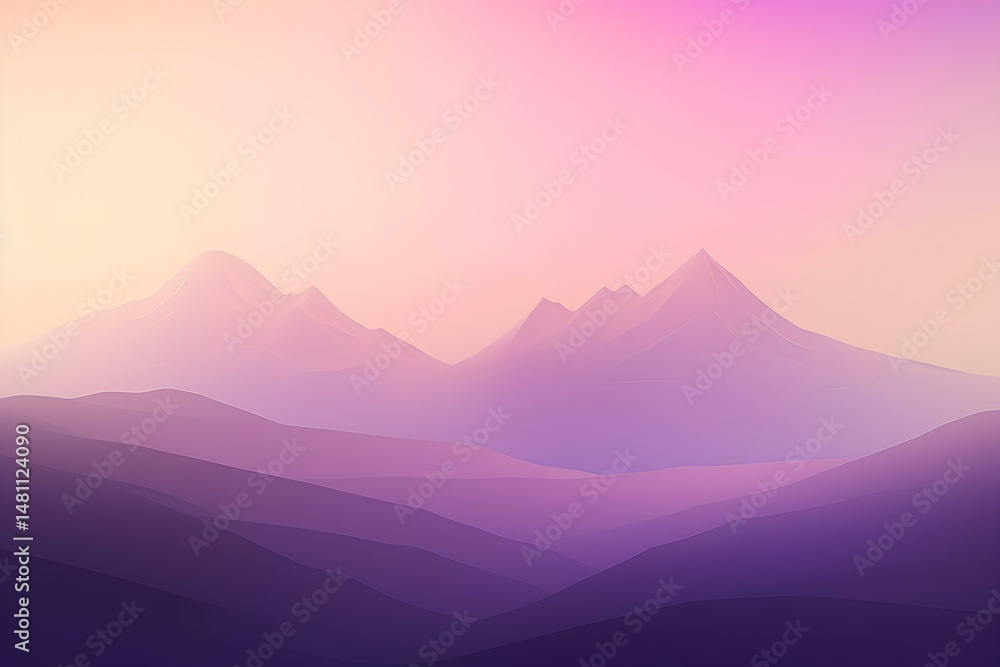 Fototapeta premium sunset in mountains