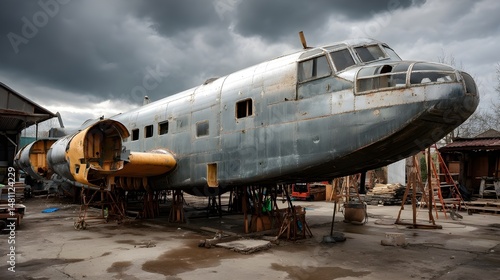 Witness the Revival of a Vintage Aircraft Rebuilt in an Open-Air Workshop with Expert Restoration