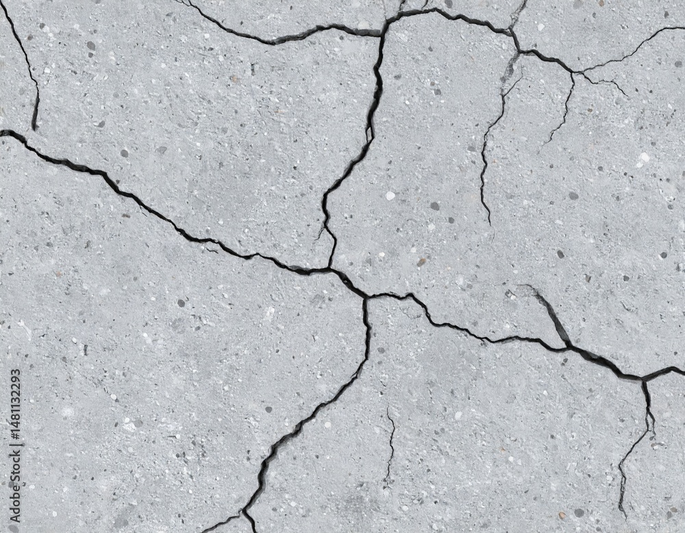 Obraz premium Cracked Gray Concrete Surface Texture