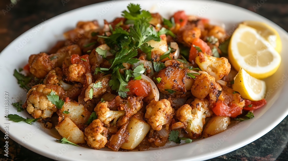 Roasted Cauliflower with Tomatoes and Herbs Roasted Cauliflower with Tomatoes and Herbs