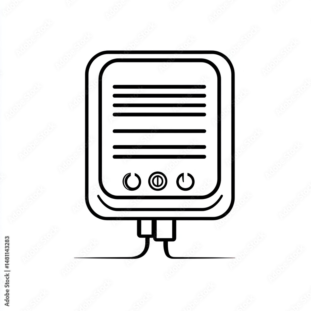 Portable electric heater icon Portable electric heater icon