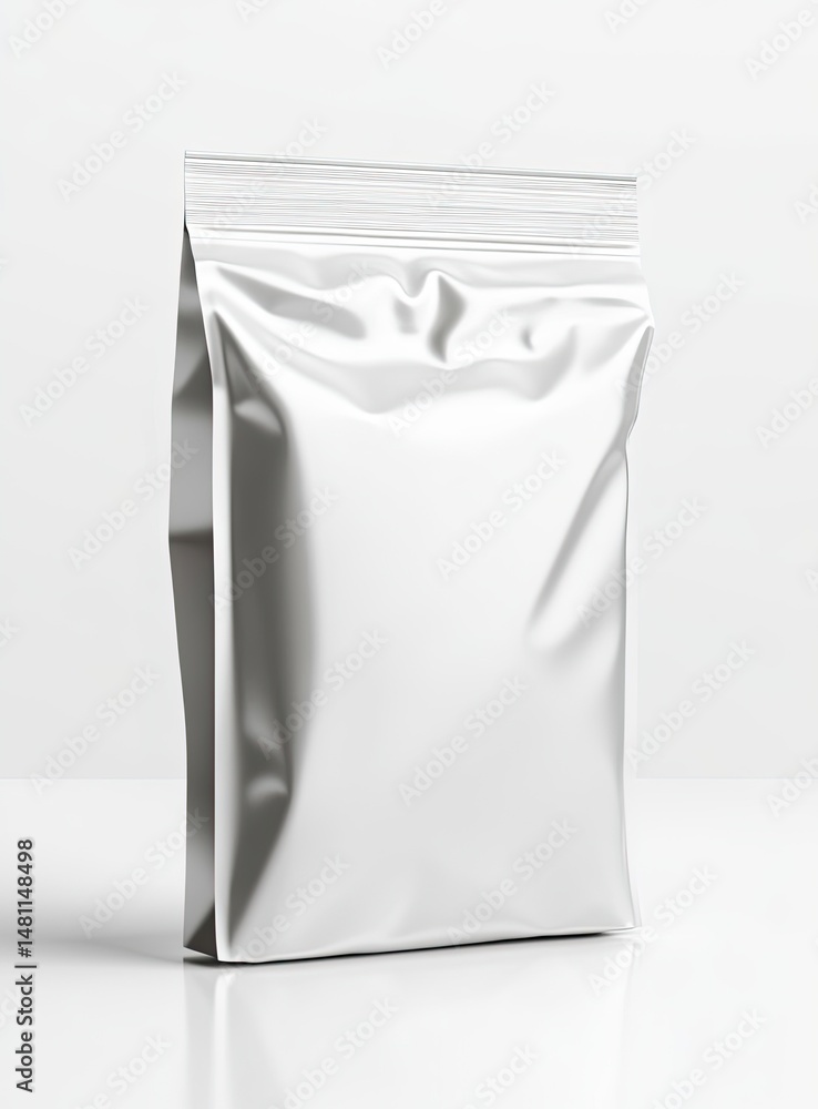 Blank silver foil food pouch Blank silver foil food pouch