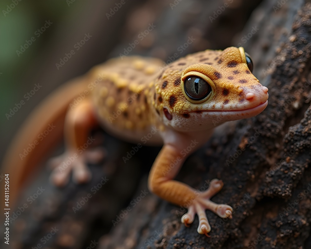 Obraz premium lizard on a branch