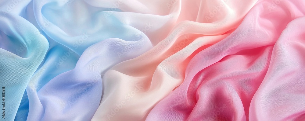 Fototapeta premium An elegant background showcasing the delicate beauty of pastel-colored fabric.