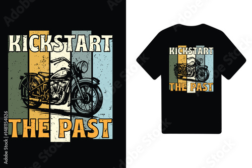 Vintage Motorbike T-Shirt Design | Retro Typography Vector Artwork for Classic Style Lovers