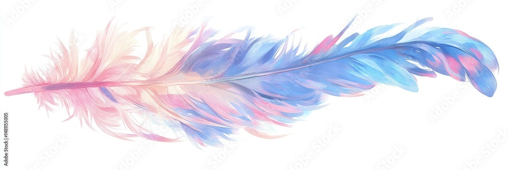 Obraz premium Delicate pastel feather
